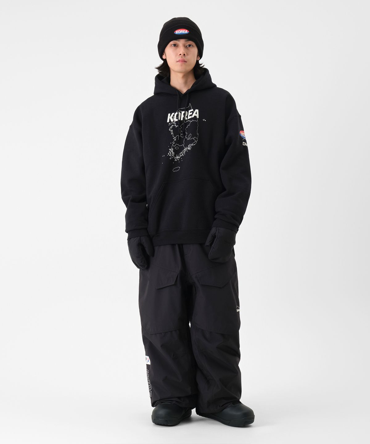 디미토(DIMITO) TEAM KOREA REPLICA BOX LOGO HOODIE BLACK