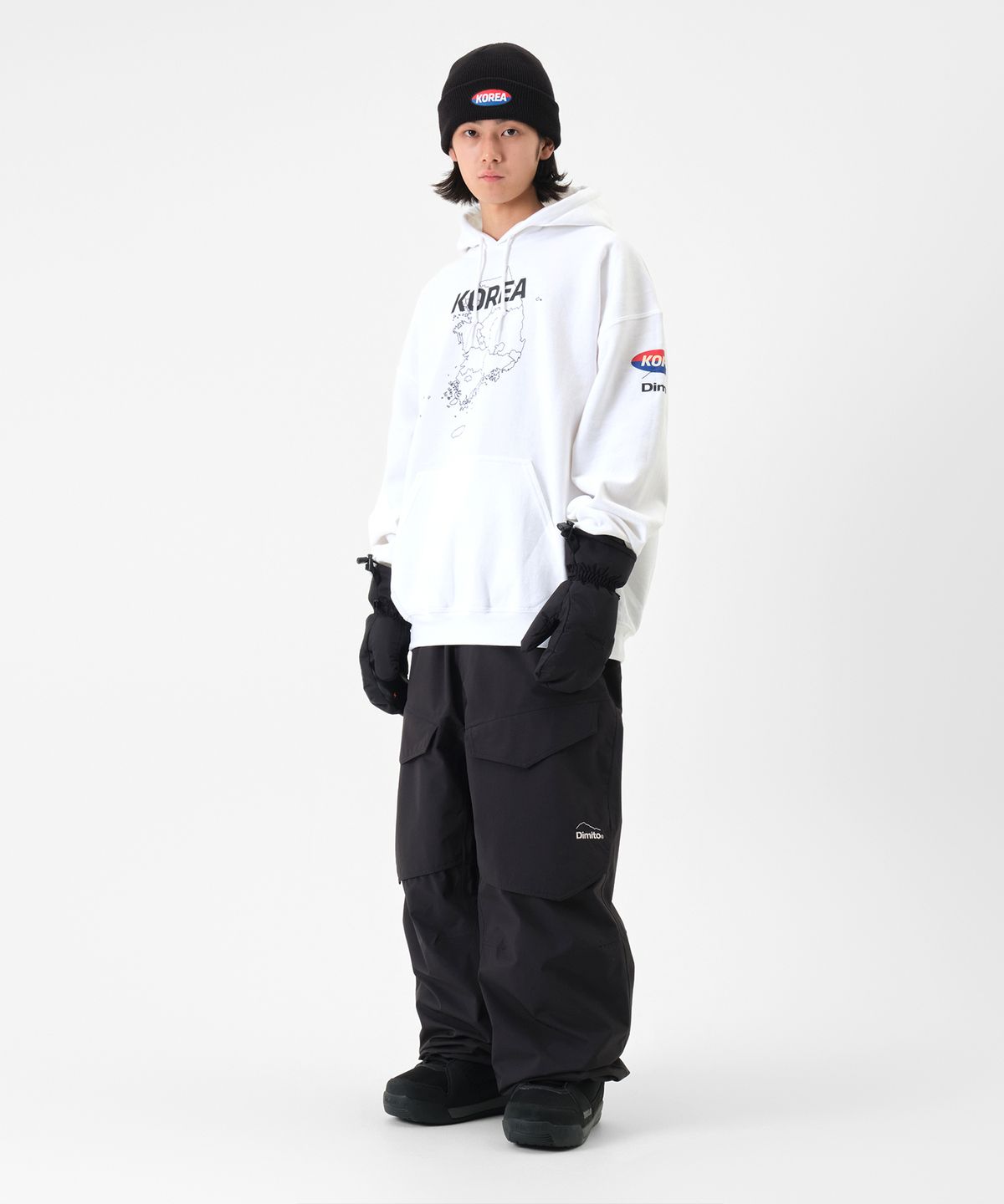 디미토(DIMITO) TEAM KOREA REPLICA BOX LOGO HOODIE WHITE