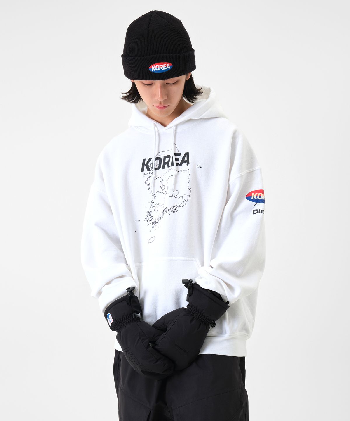 디미토(DIMITO) TEAM KOREA REPLICA BOX LOGO HOODIE WHITE