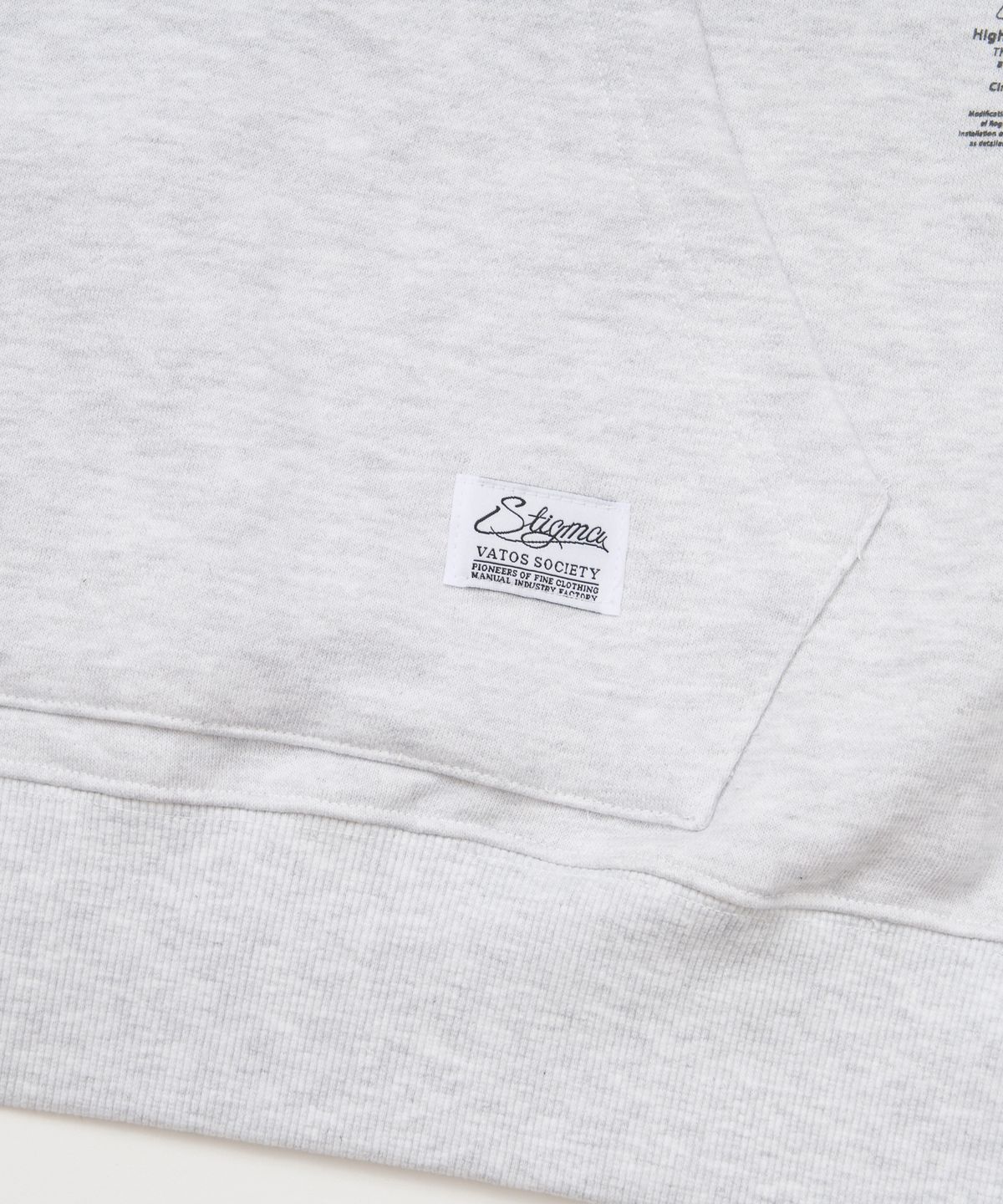 스티그마(STIGMA) Tech Pocket Oversized Hoodie White Melange