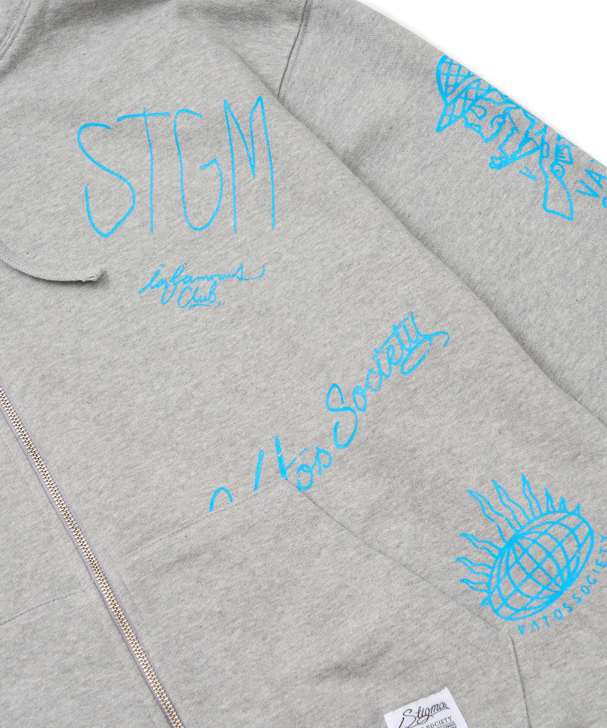 스티그마(STIGMA) The World Oversized Zip-up Hoodie Melange