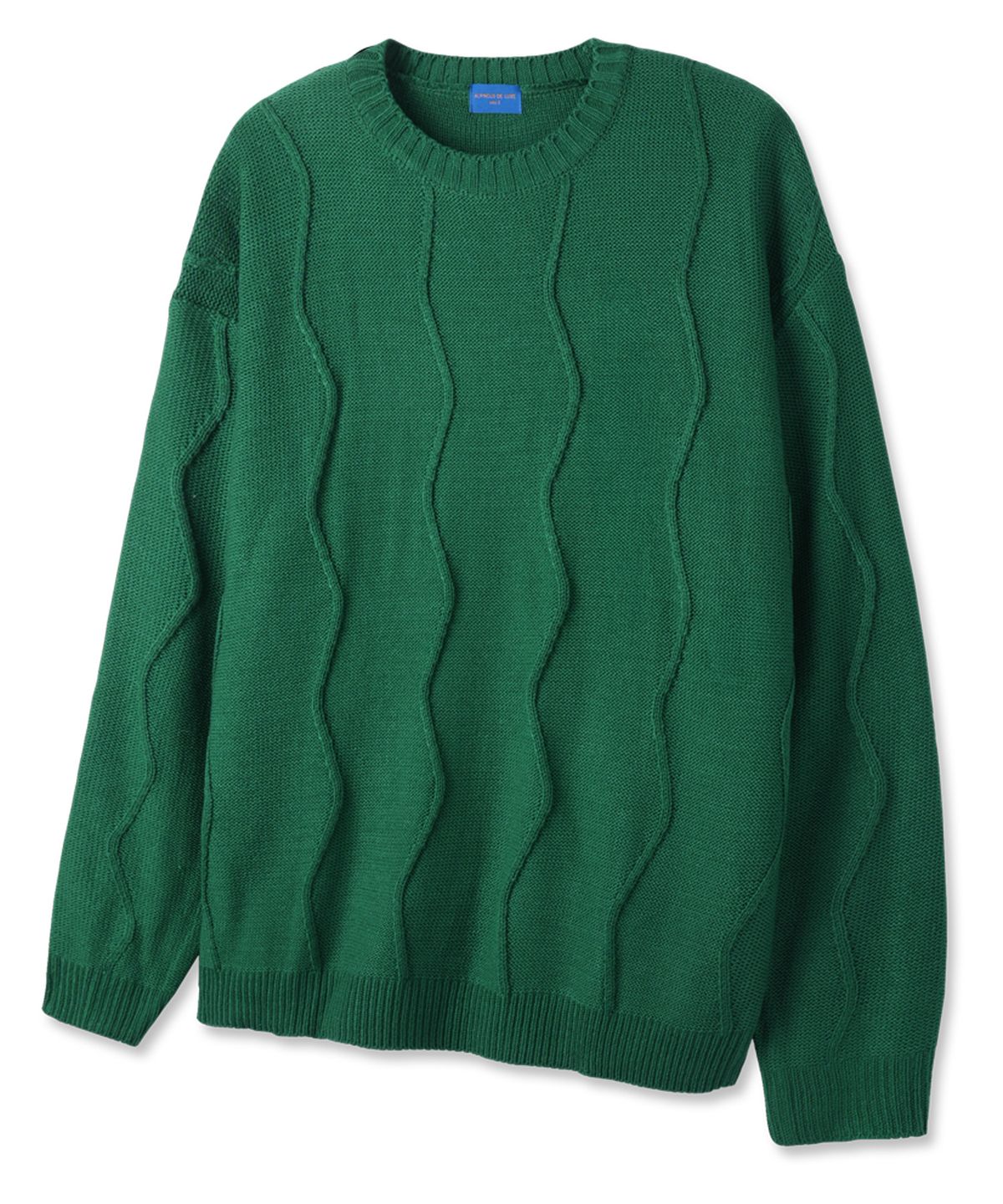 앨빈클로(ALVINCLO) [DE LUXE] 웨이브 라운드 니트 DLX1505 (4 COLOR)