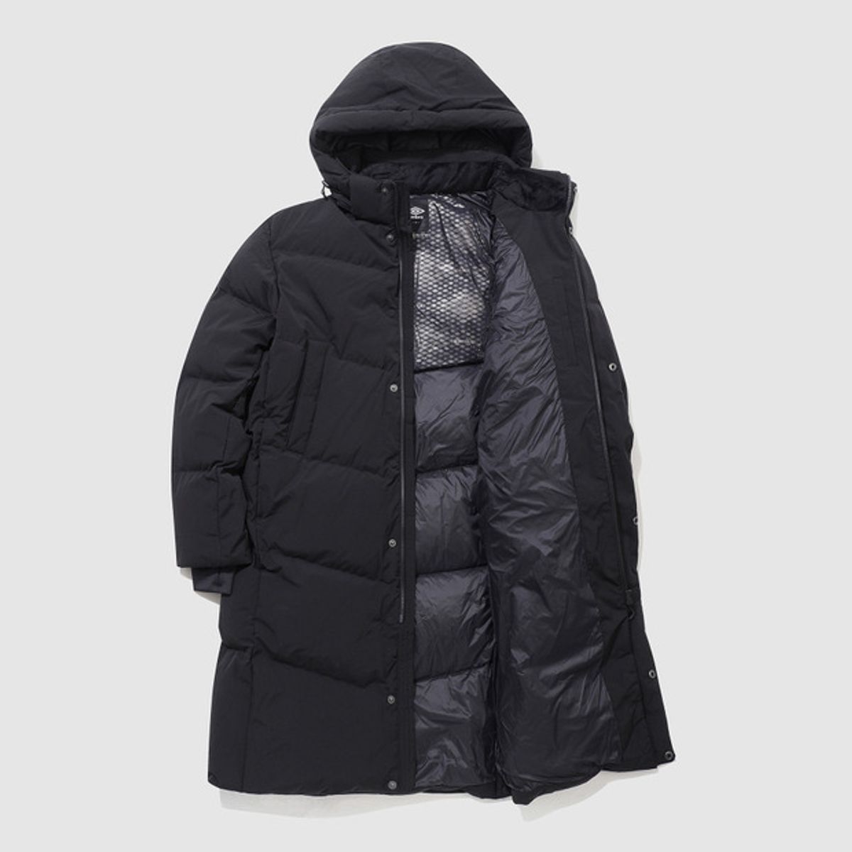 엄브로(UMBRO) 액티브 플라이트 롱 구스다운 자켓 블랙(UP423SDJN2)
