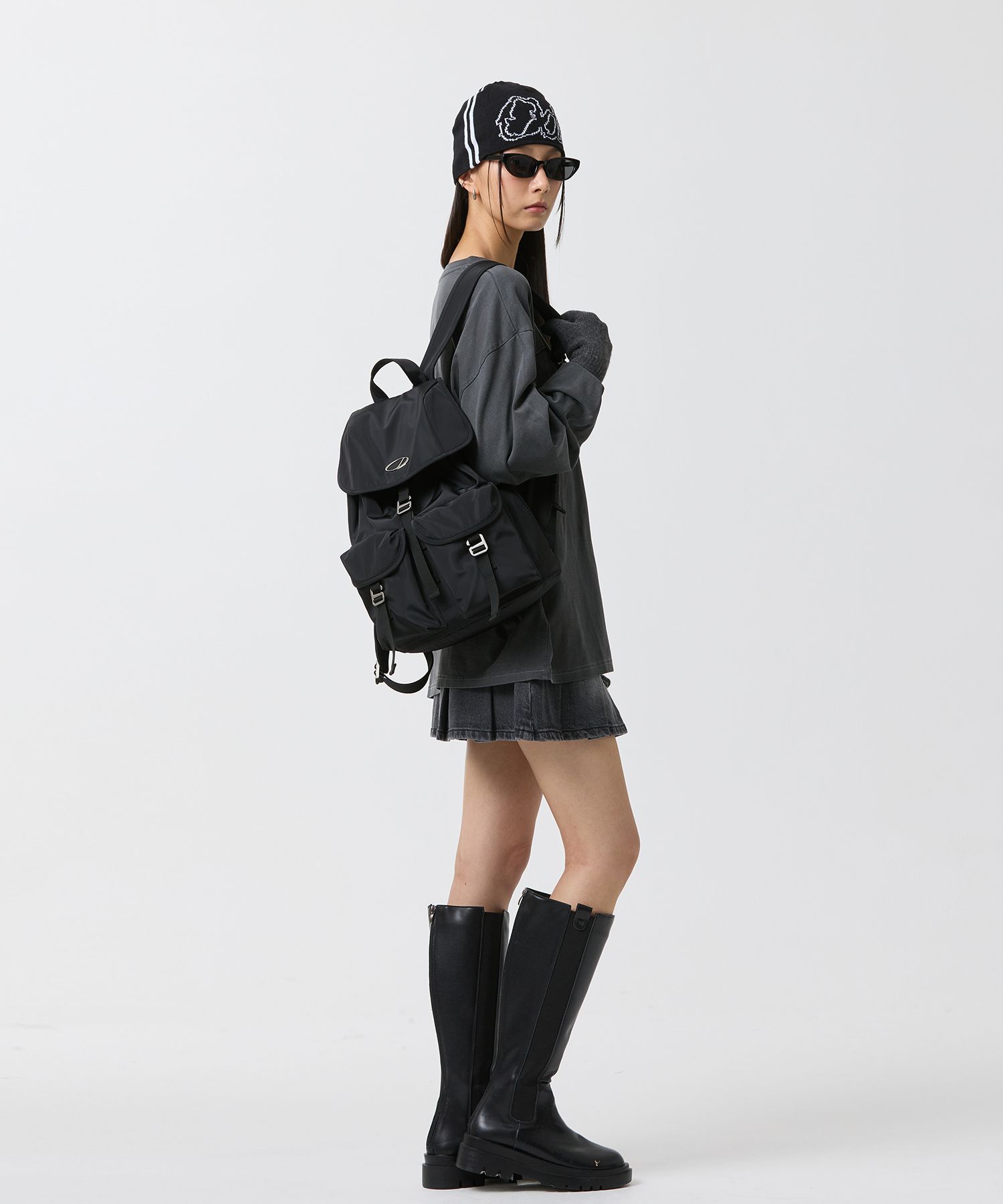 バックパック・リュック Odd Studio SIGNATURE TWO POCKET BACKPACK BLACK 5010213733 MUSINSA | ODDSTUDIO SIGNATURE TWO POCKET BACKPACK - BLACK
