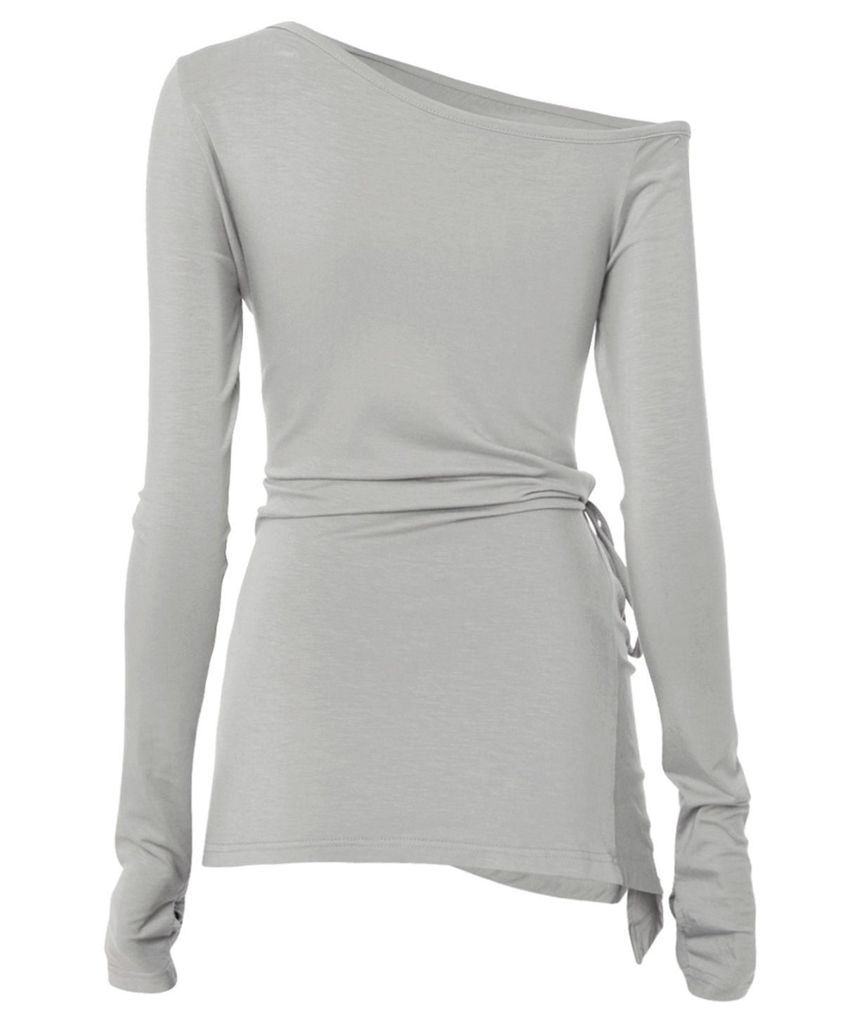 플레어업(FLAREUP) Handmade Twisted One-Shoulder Long Sleeve (FL-117_Gray)
