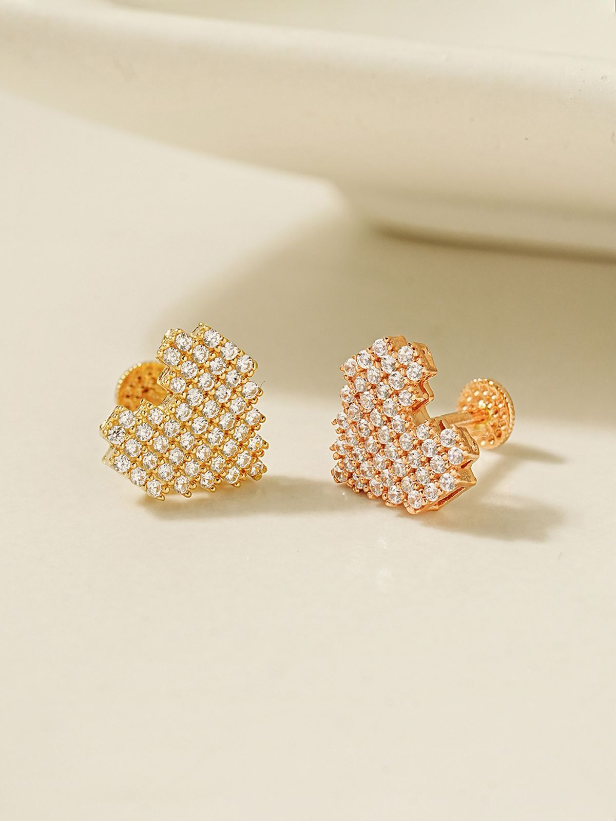 미니멀피어싱(MINIMALPIERCING) 14K 픽셀 하트 라블렛 피어싱