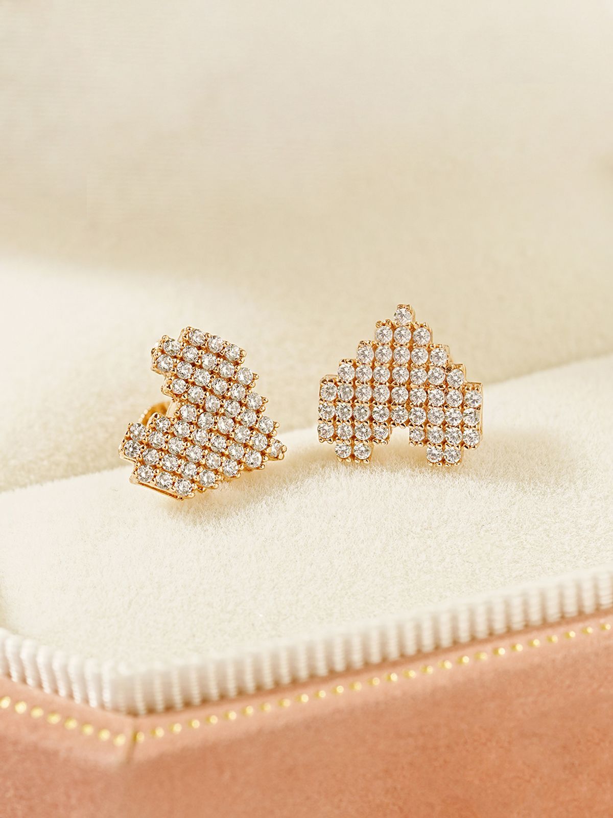 미니멀피어싱(MINIMALPIERCING) 14K 픽셀 하트 라블렛 피어싱
