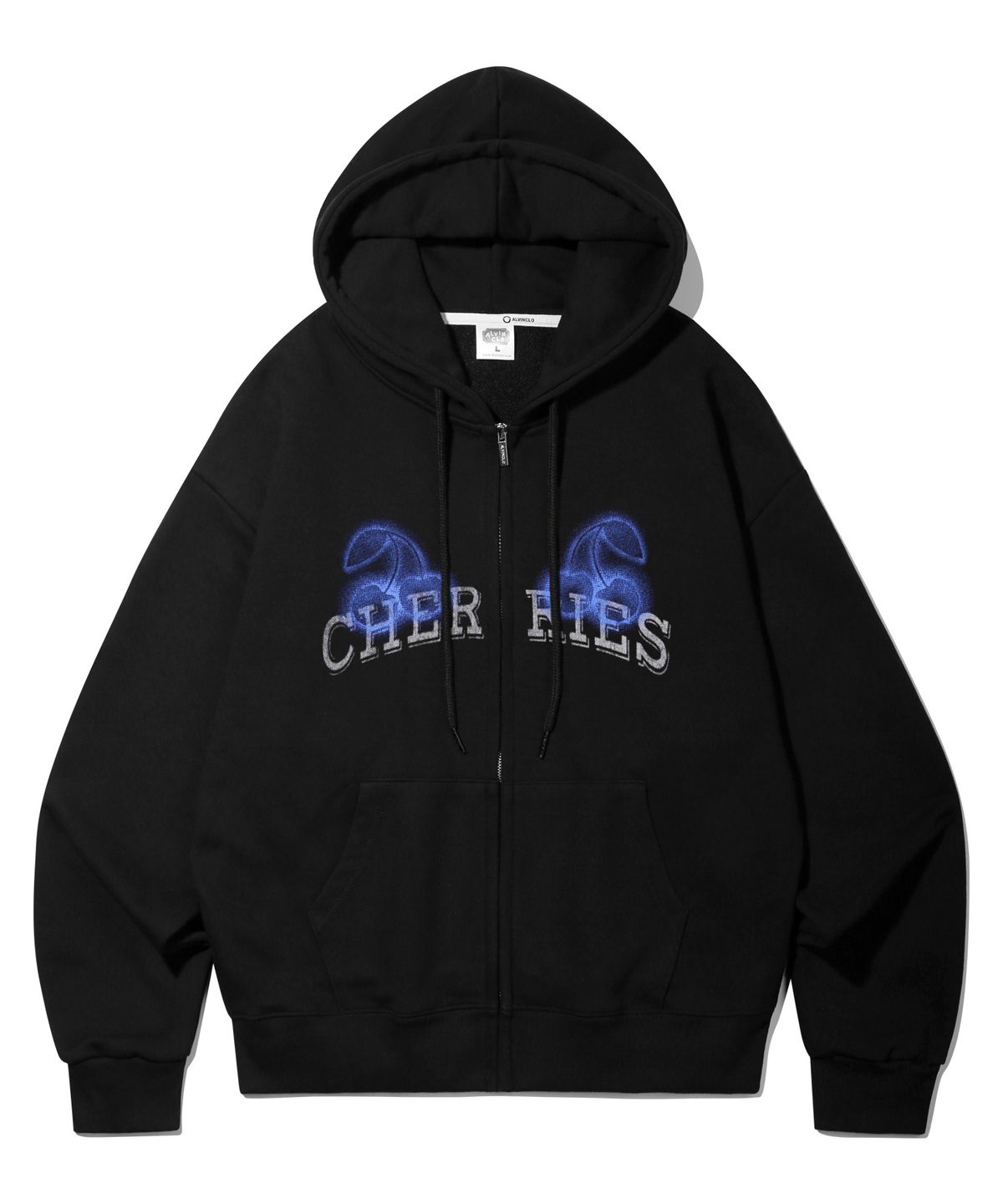 앨빈클로(ALVINCLO) CHERRIES 오버핏 후드집업 AZH880 (2 COLOR)