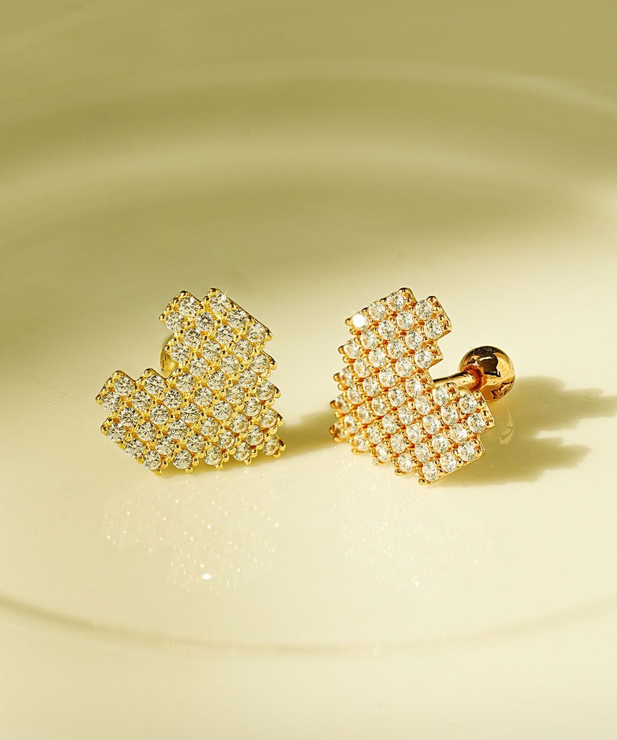 미니멀피어싱(MINIMALPIERCING) 14K 픽셀 하트 피어싱
