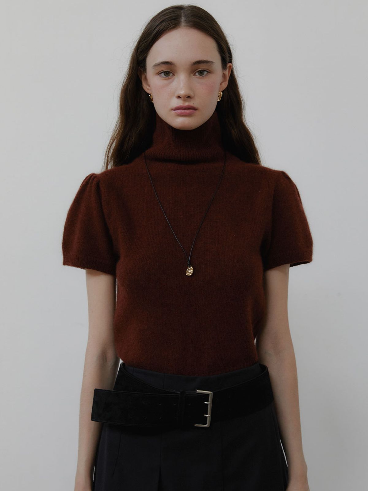 러브미몬스터(LOVE ME MONSTER) Oyster Long Leather Necklace (L243MNK030)
