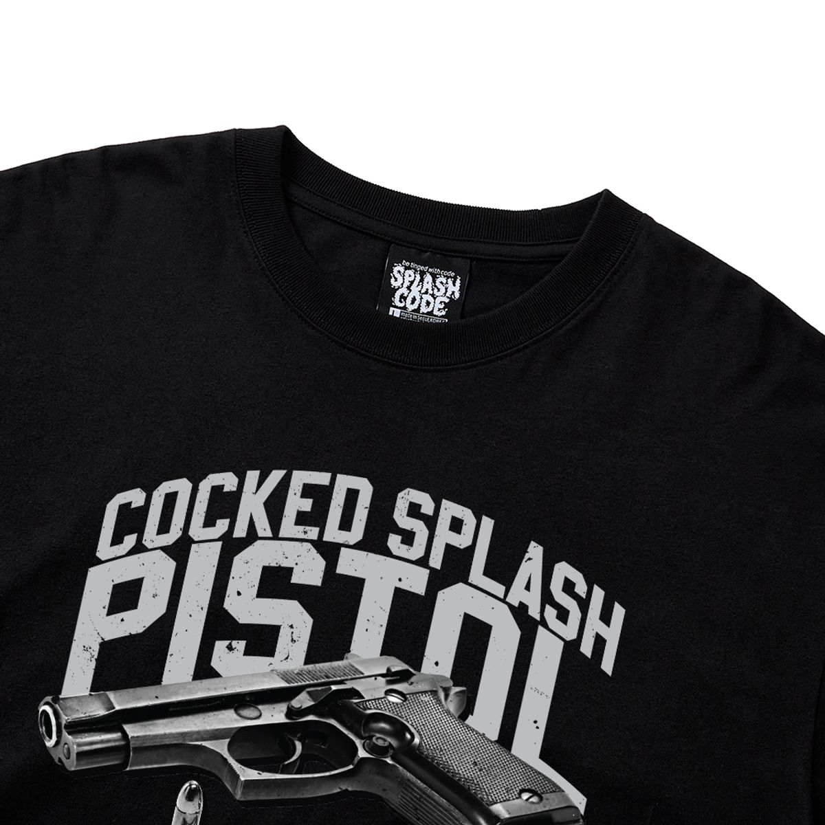 스플래시코드(SPLASHCODE) 롱슬리브 블랙 - 피스톨(Cocked Pistol)