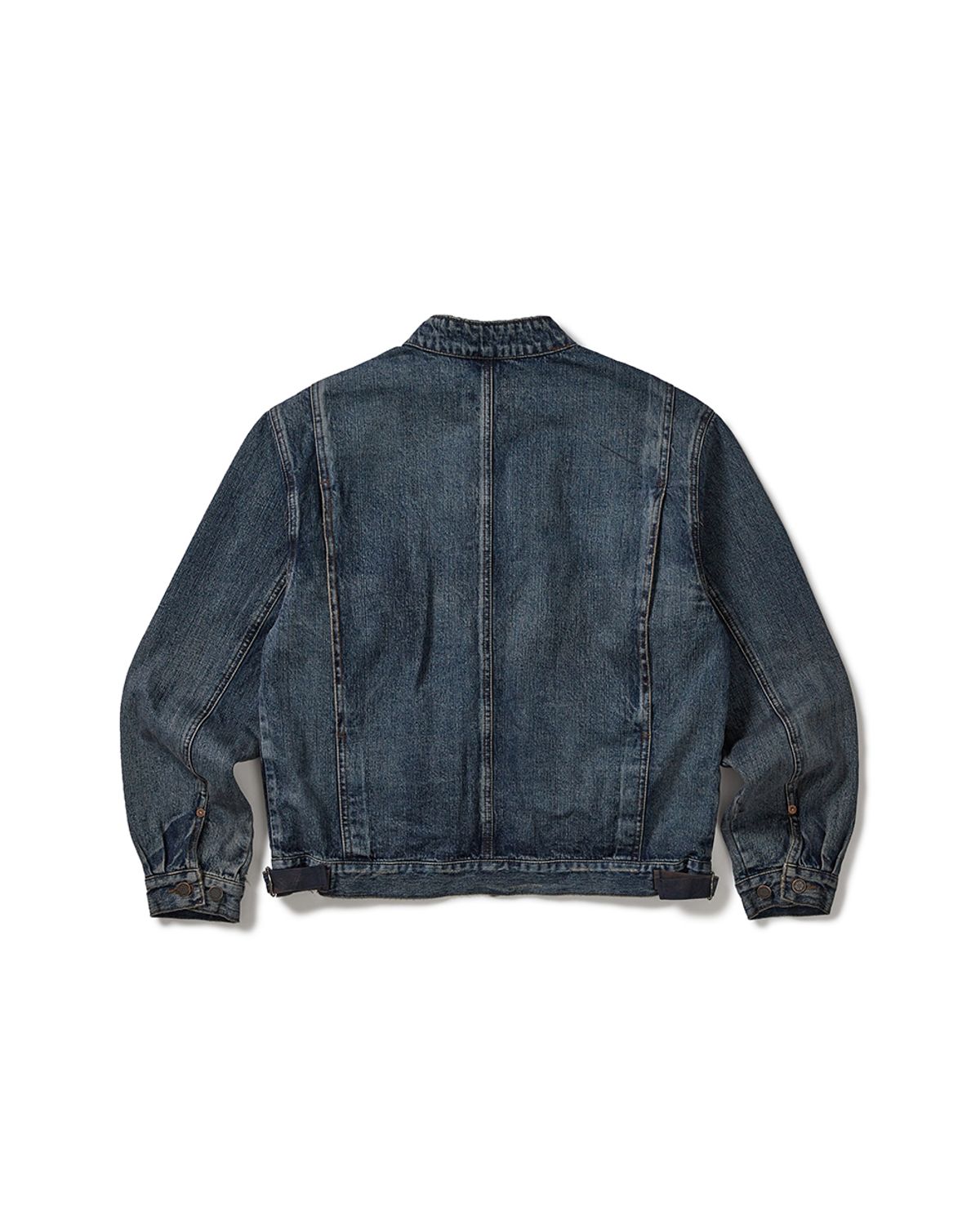 카락터(KARACTOR) Mounted denim short jacket / Vintage blue