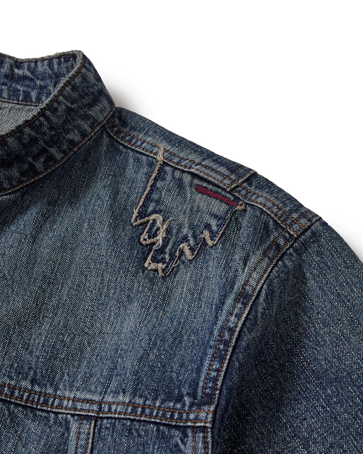 카락터(KARACTOR) Mounted denim short jacket / Vintage blue