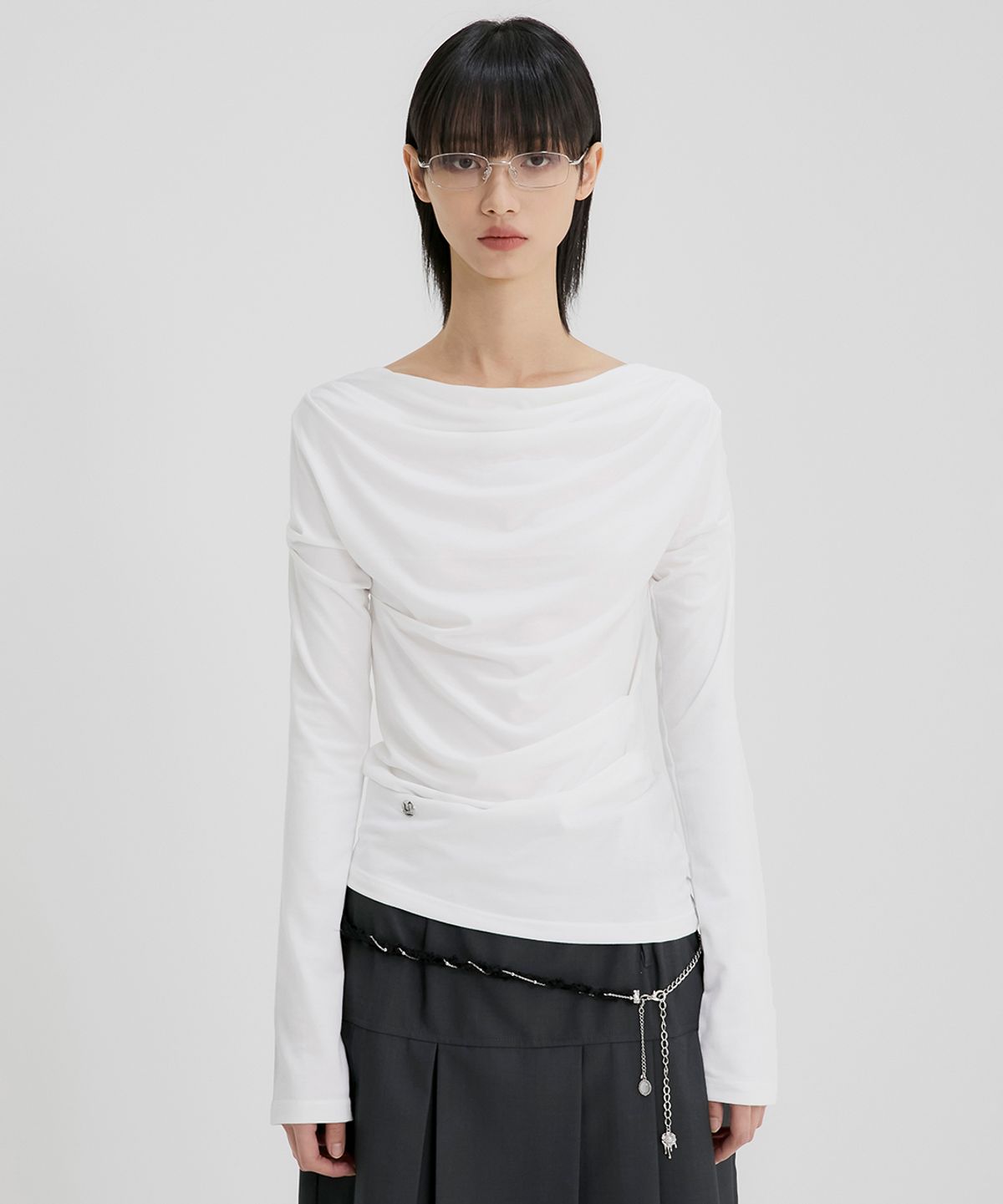 플레어업(FLAREUP) 2.Drape Long Sleeve (FL-146_White)