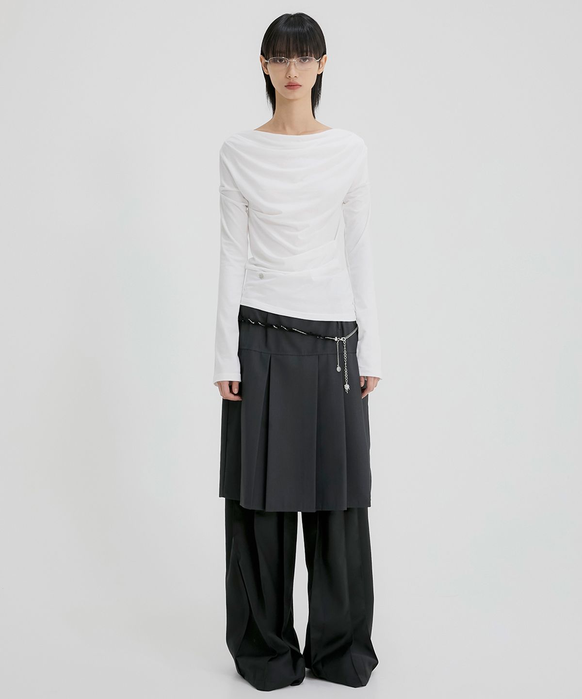 플레어업(FLAREUP) 2.Drape Long Sleeve (FL-146_White)