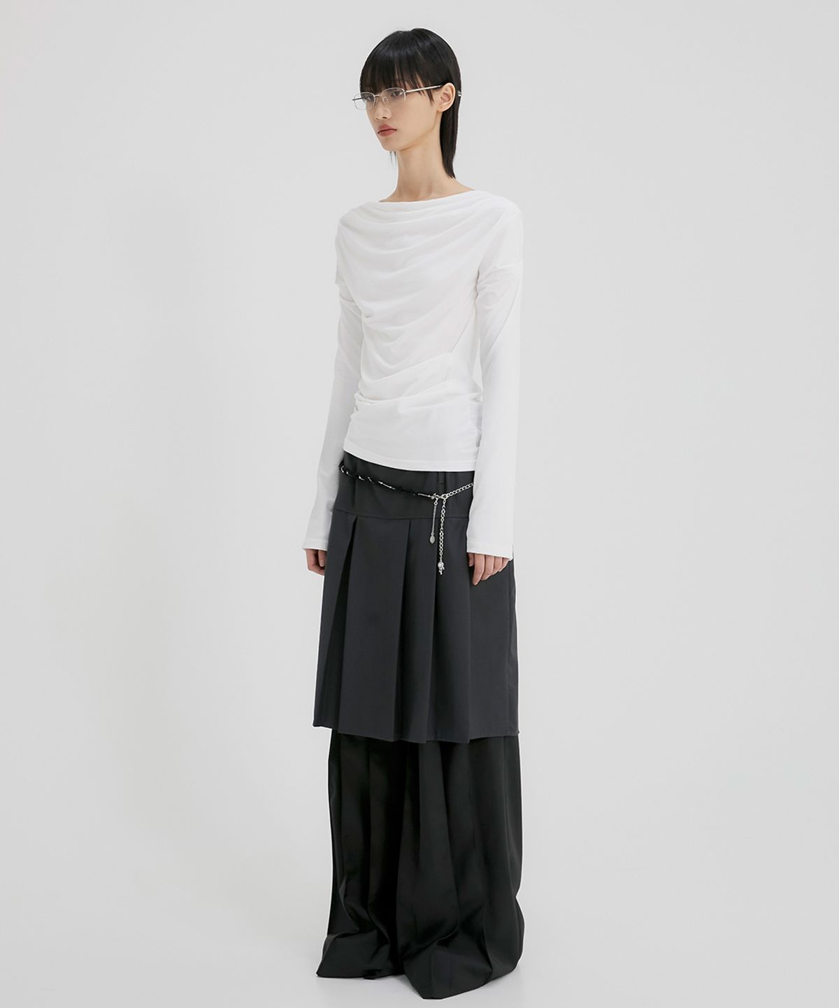 플레어업(FLAREUP) 2.Drape Long Sleeve (FL-146_White)