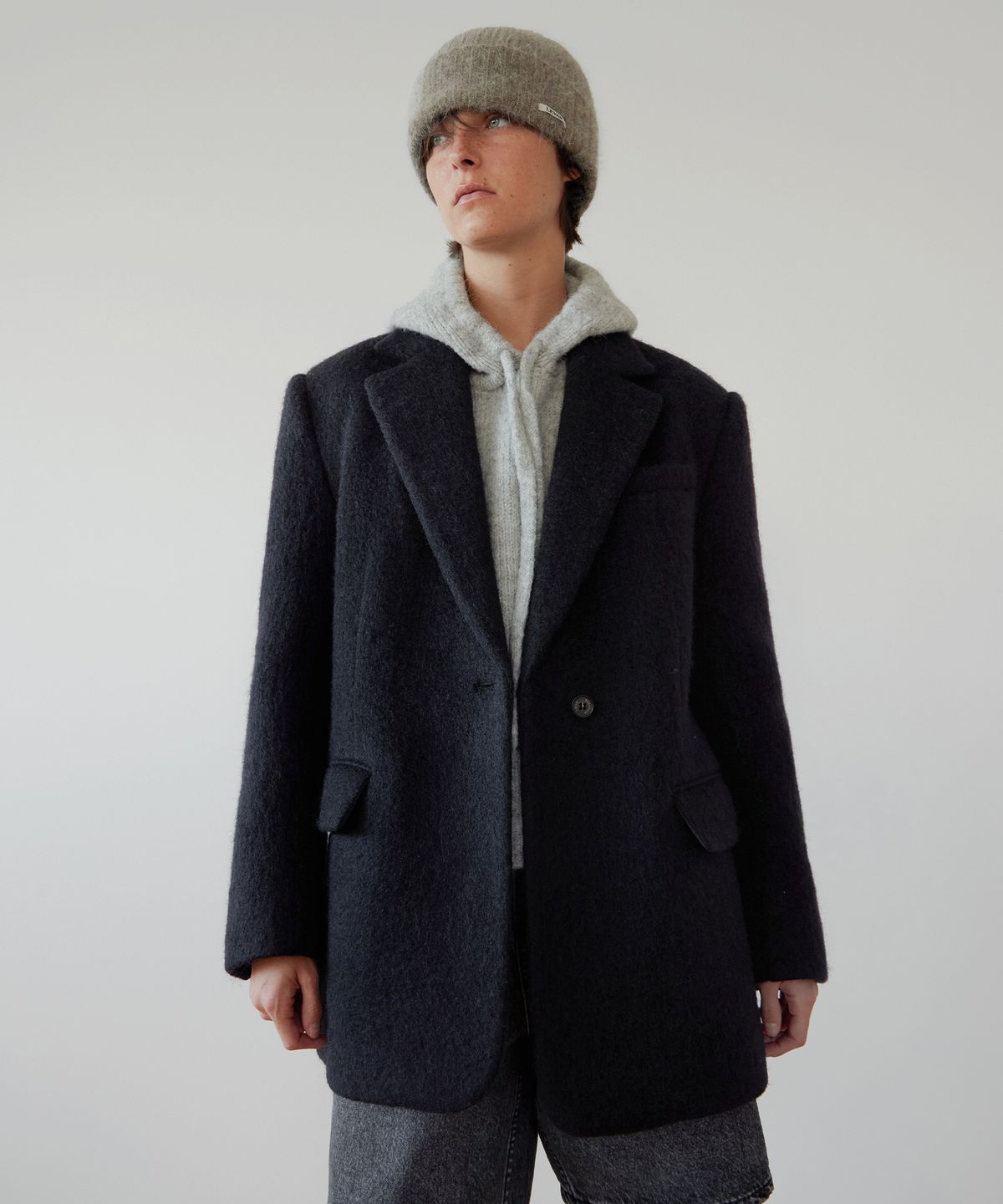 르바(LEVAR) Soft Angora Beanie - Natural Beige