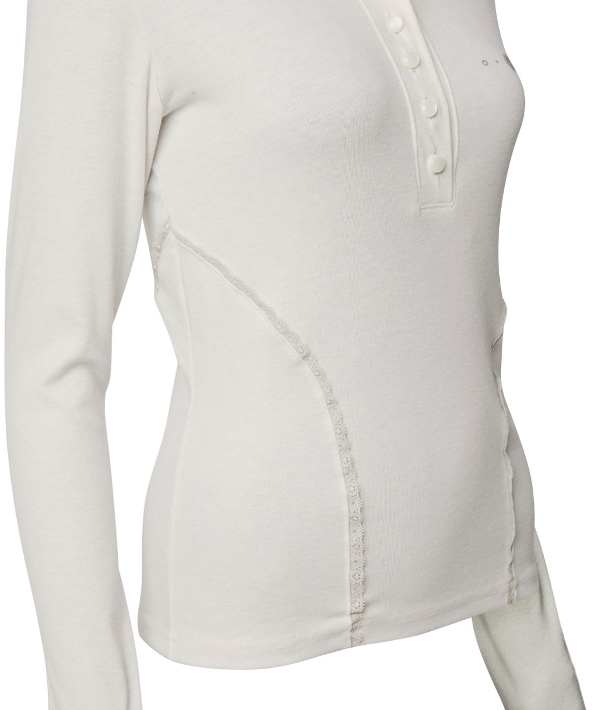 플레어업(FLAREUP) Button Up Lace Hoodie (FL-148_Cream Beige)