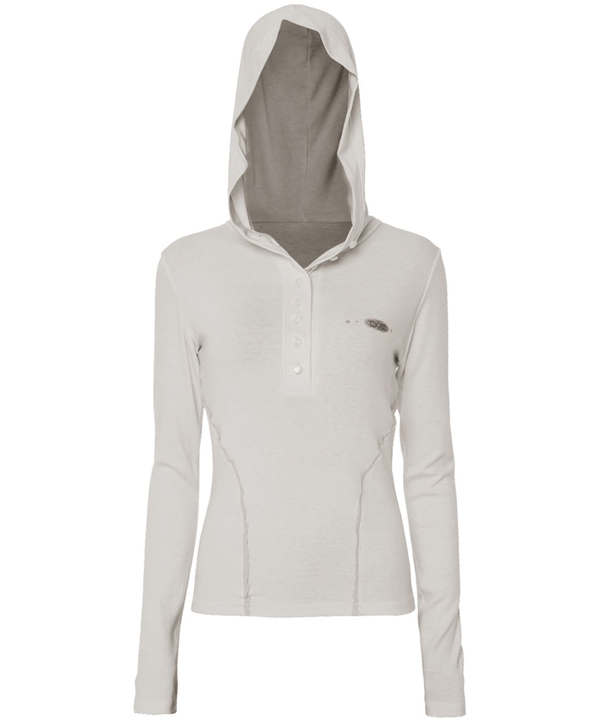 플레어업(FLAREUP) Button Up Lace Hoodie (FL-148_Cream Beige)