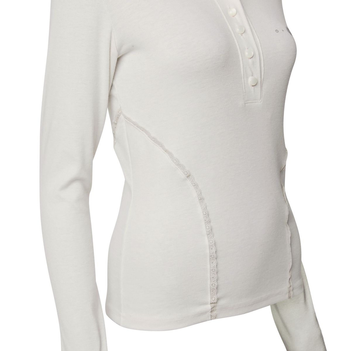 플레어업(FLAREUP) Button Up Lace Hoodie (FL-148_Cream Beige)