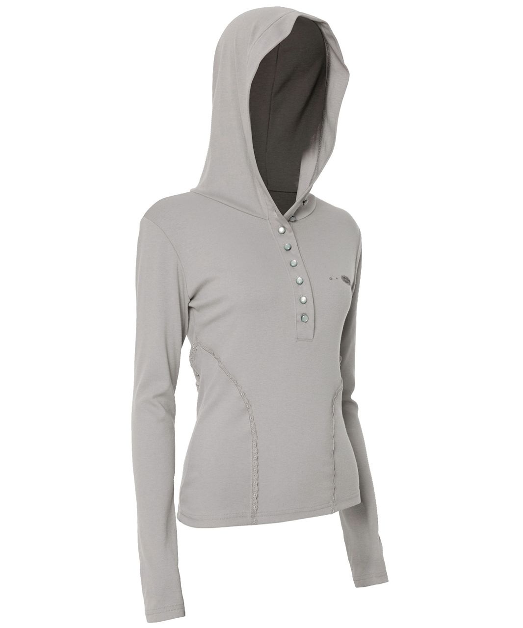 MUSINSA | FLAREUP Button Up Lace Hoodie (FL-148_Gray)