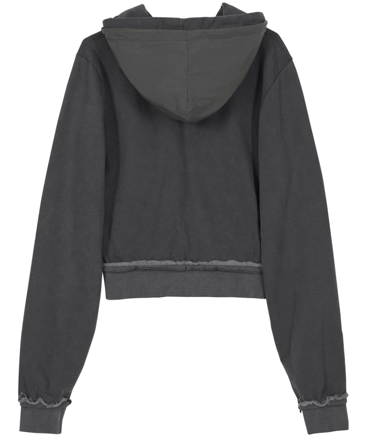 플레어업(FLAREUP) Layered Zip Hoodie (FL-150_Charcoal)