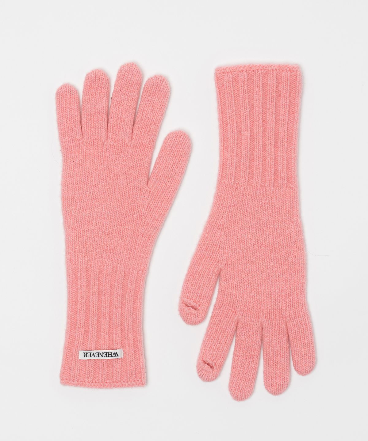 르바(LEVAR) Warmer Layered Wool Knit Gloves - Bubblegum Pink