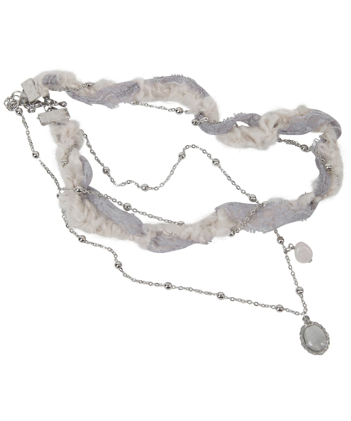 플레어업(FLAREUP) Braided Handmade Necklace (FL-730_Gray)