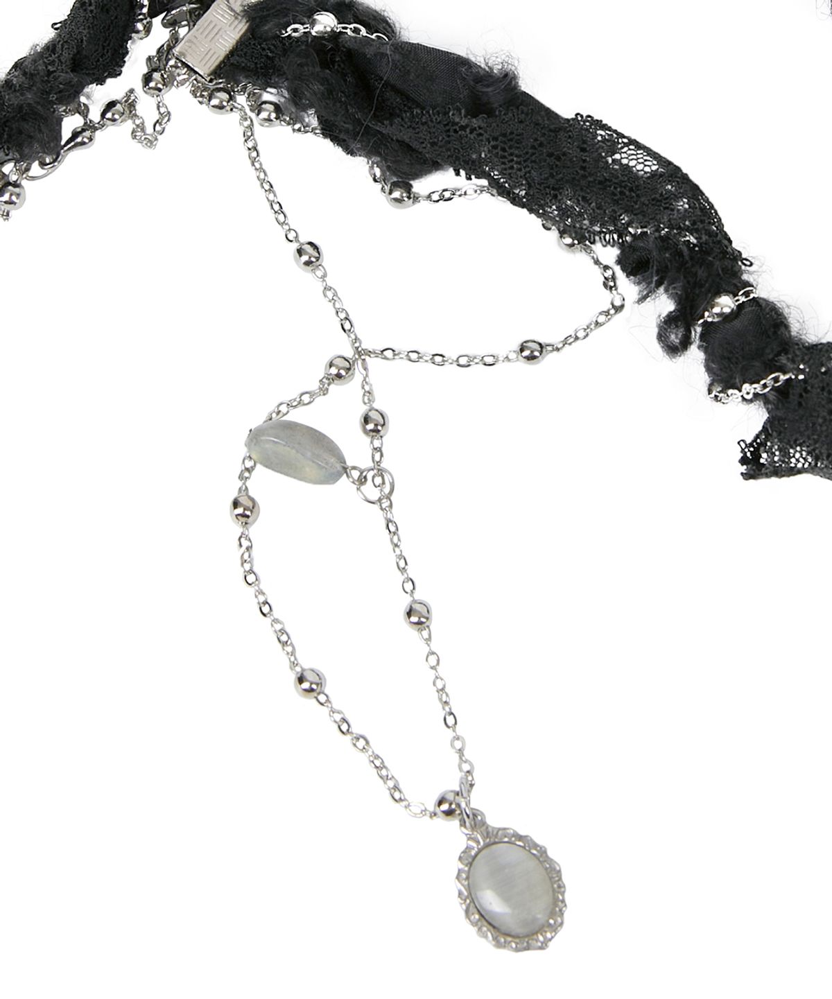 플레어업(FLAREUP) Braided Handmade Necklace (FL-730_Black)