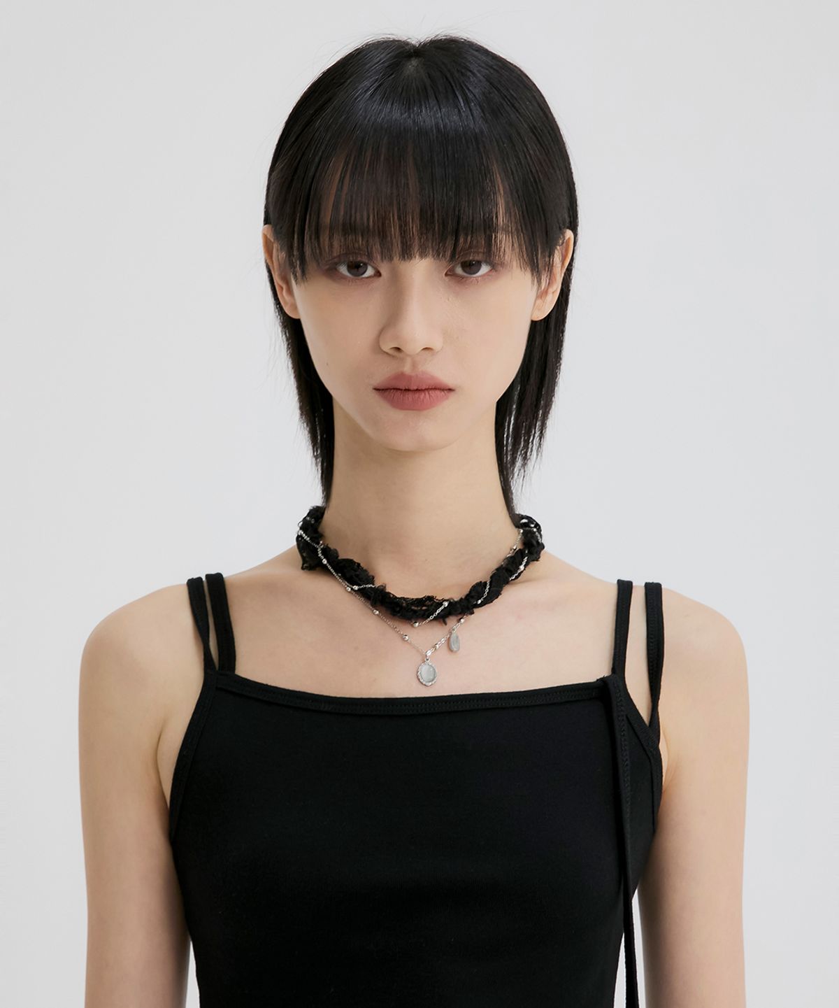 플레어업(FLAREUP) Braided Handmade Necklace (FL-730_Black)