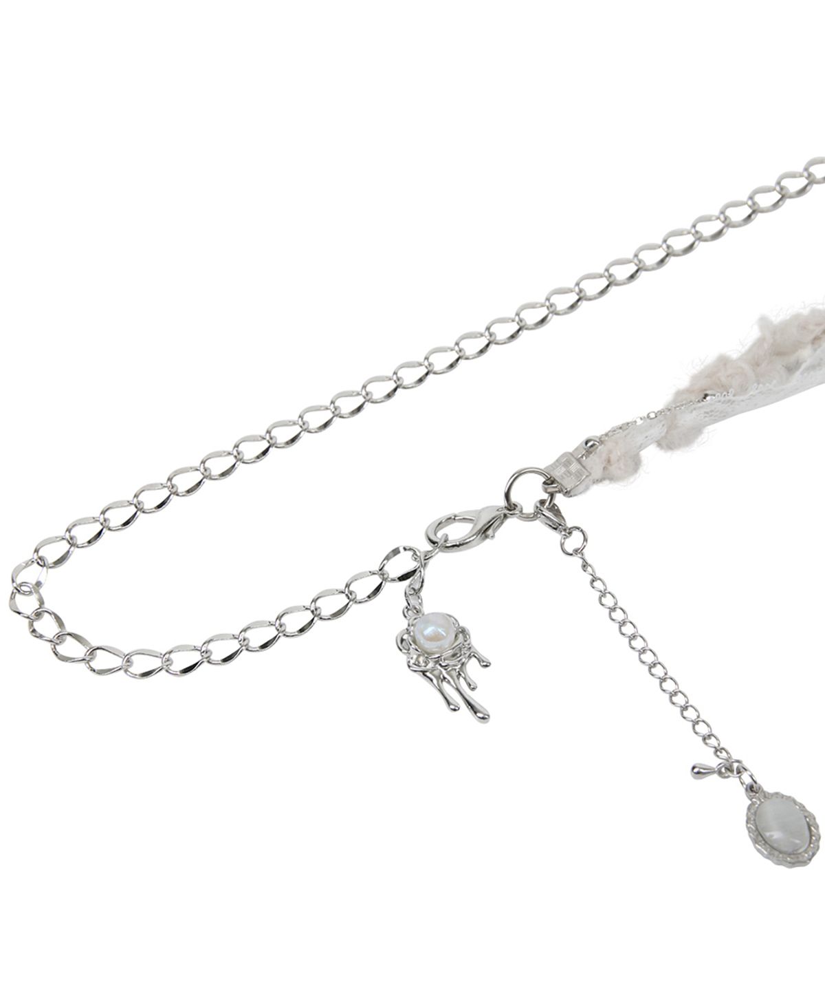 플레어업(FLAREUP) Braided Handmade Chain Belt (FL-732_White)