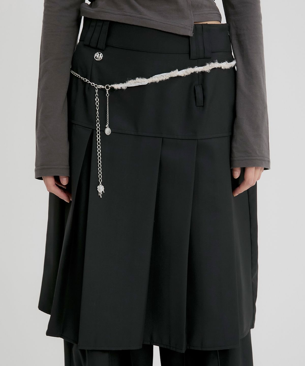 플레어업(FLAREUP) Braided Handmade Chain Belt (FL-732_White)