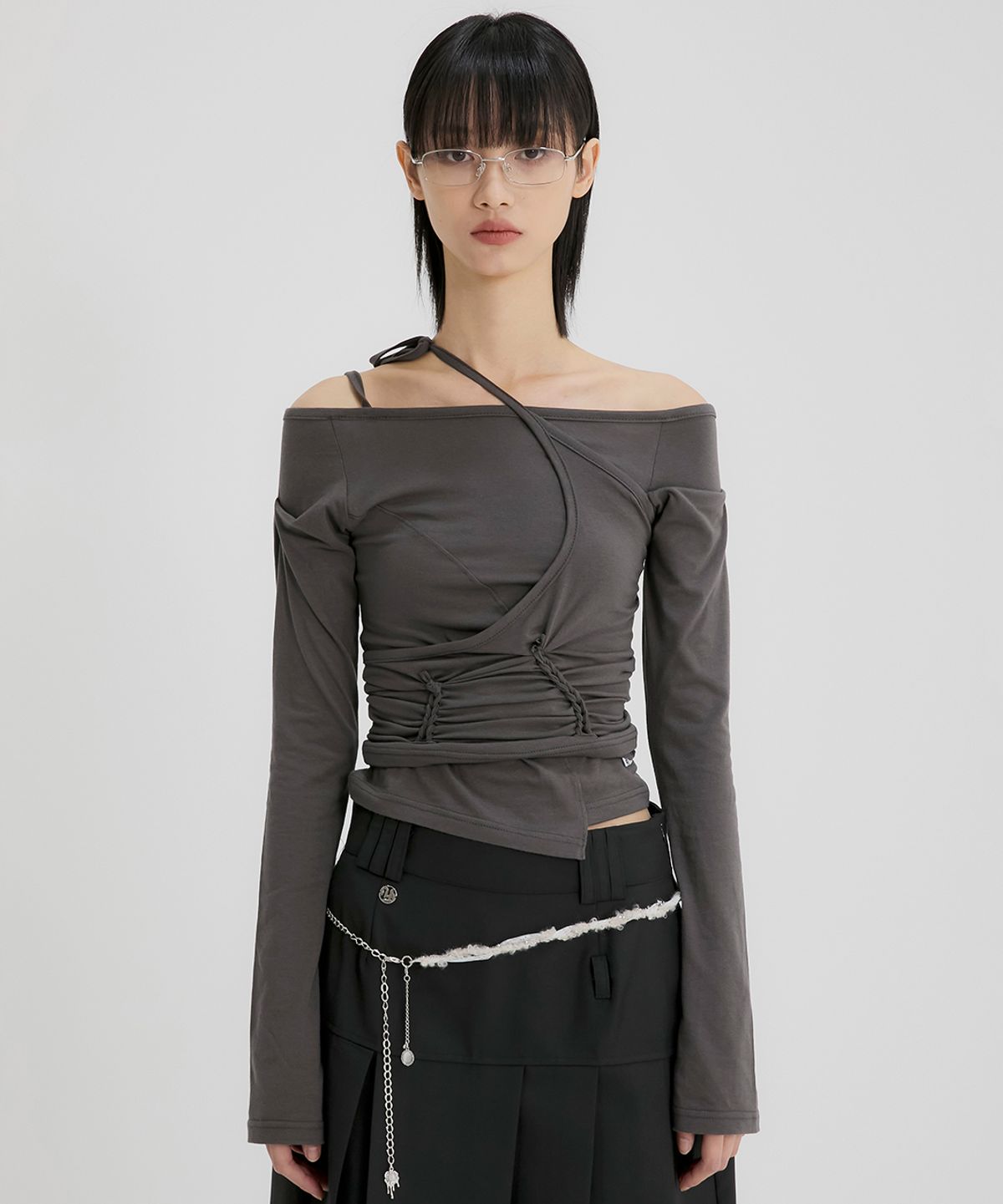 플레어업(FLAREUP) Braided Handmade Chain Belt (FL-732_White)