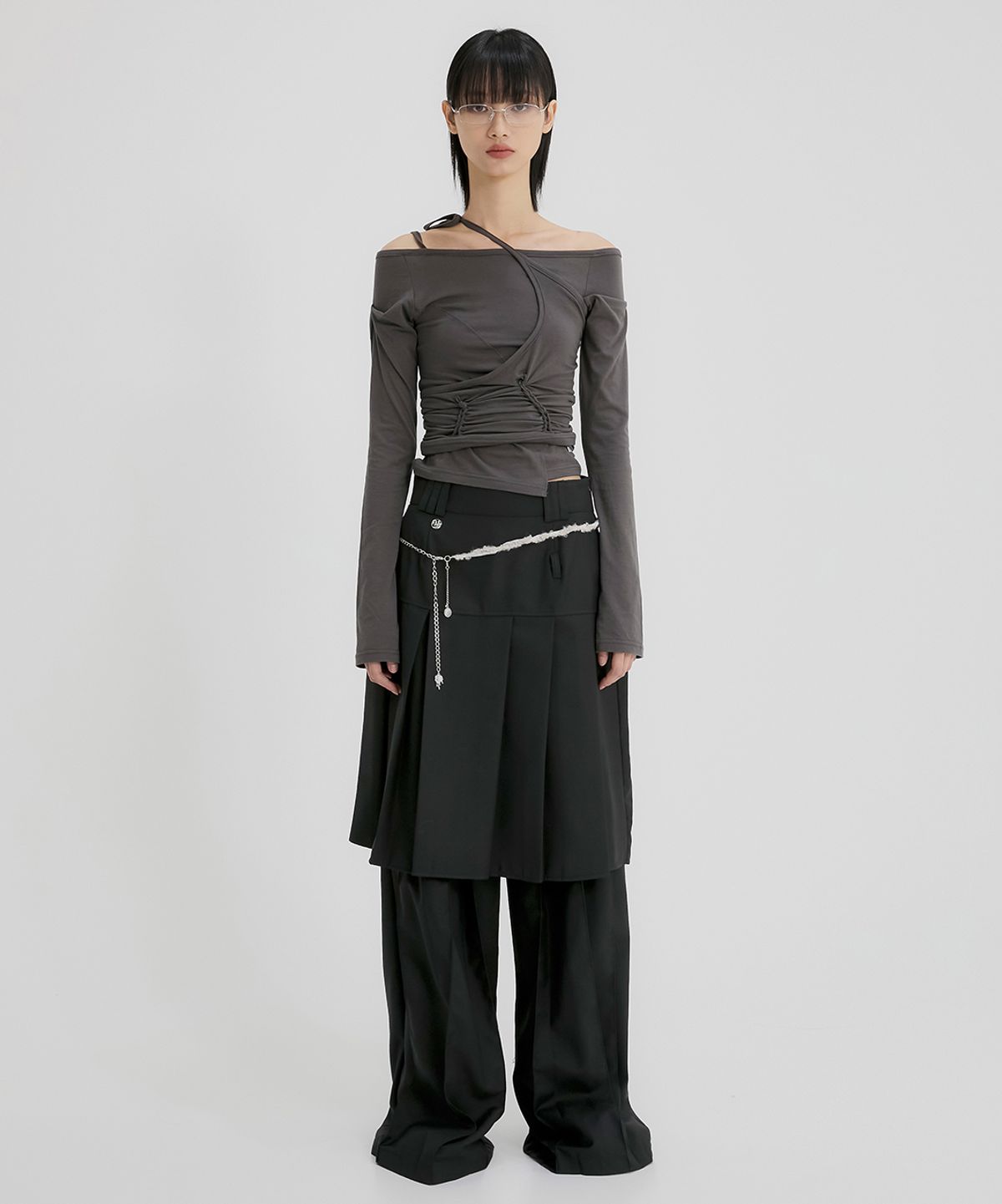 플레어업(FLAREUP) Braided Handmade Chain Belt (FL-732_White)