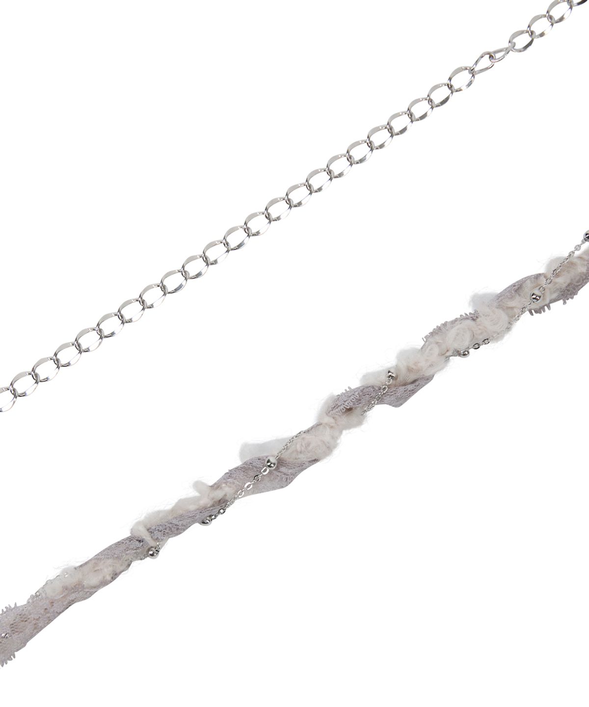 플레어업(FLAREUP) Braided Handmade Chain Belt (FL-732_Gray)