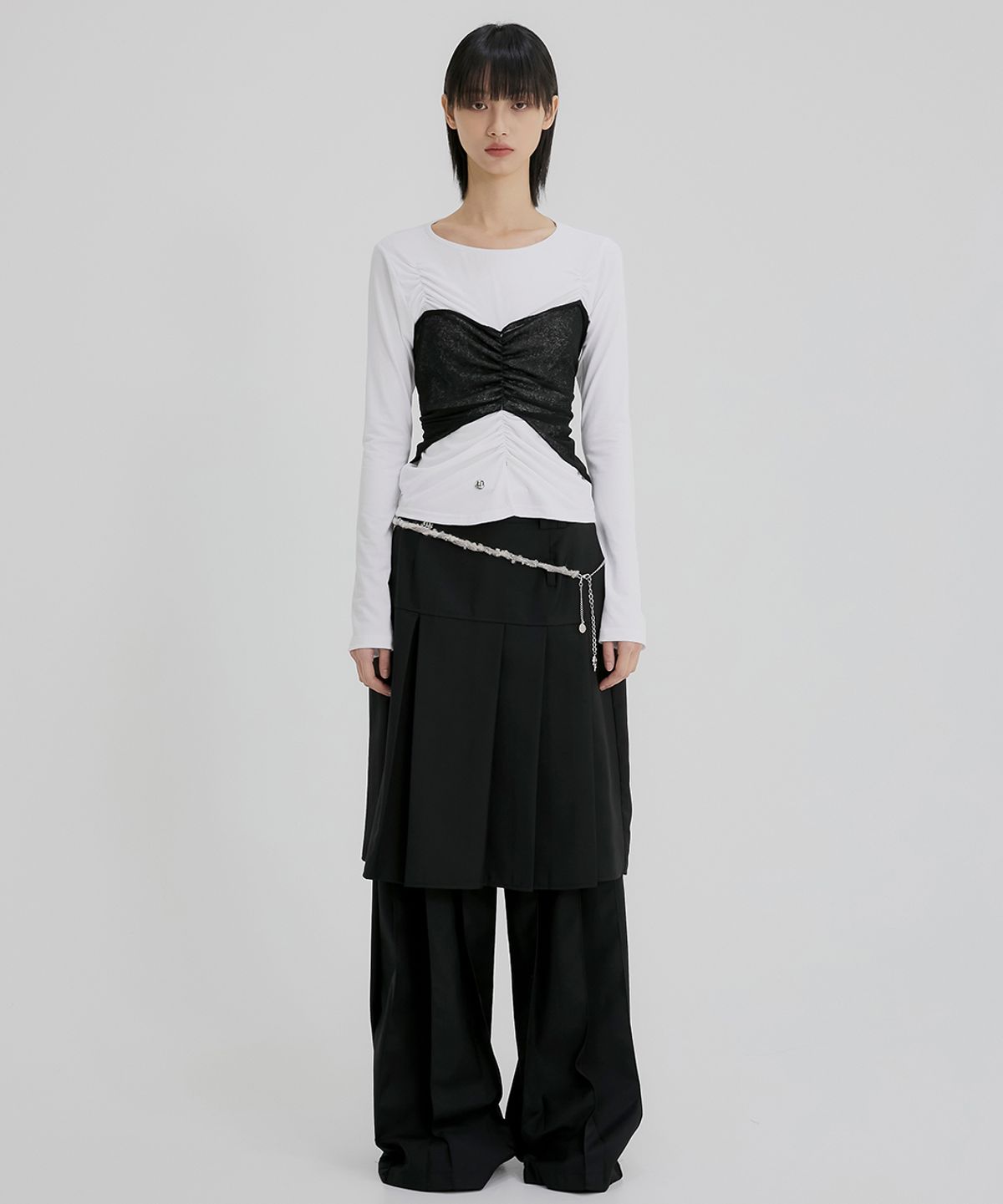 플레어업(FLAREUP) Braided Handmade Chain Belt (FL-732_Gray)