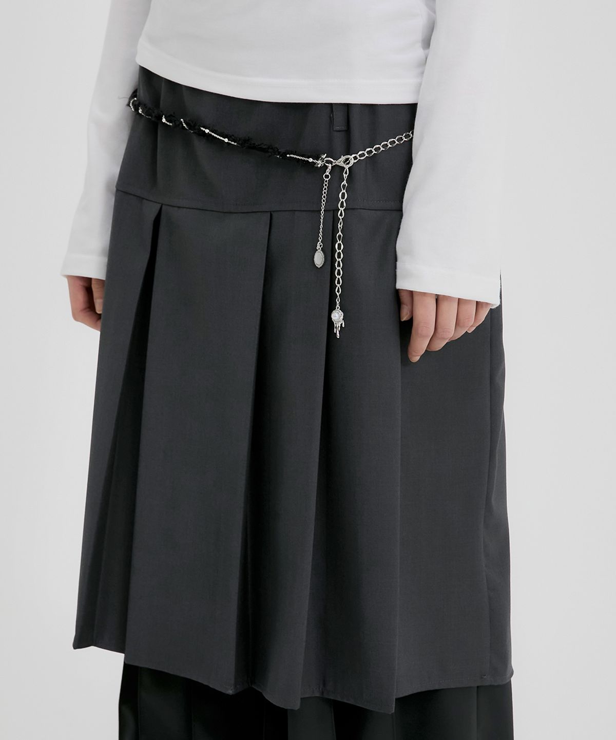 플레어업(FLAREUP) Braided Handmade Chain Belt (FL-732_Black)