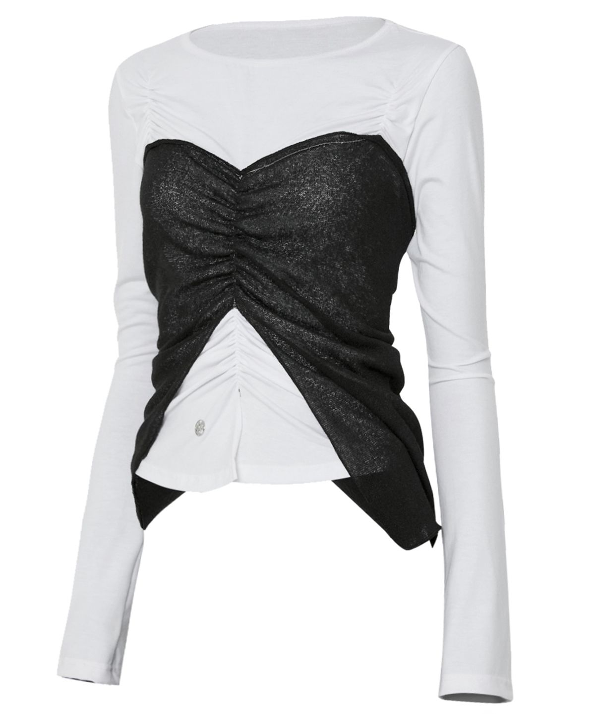 플레어업(FLAREUP) Bustier Layered Long Sleeve (FL-152_White)
