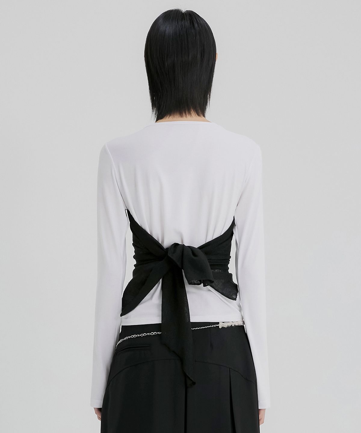 플레어업(FLAREUP) Bustier Layered Long Sleeve (FL-152_White)