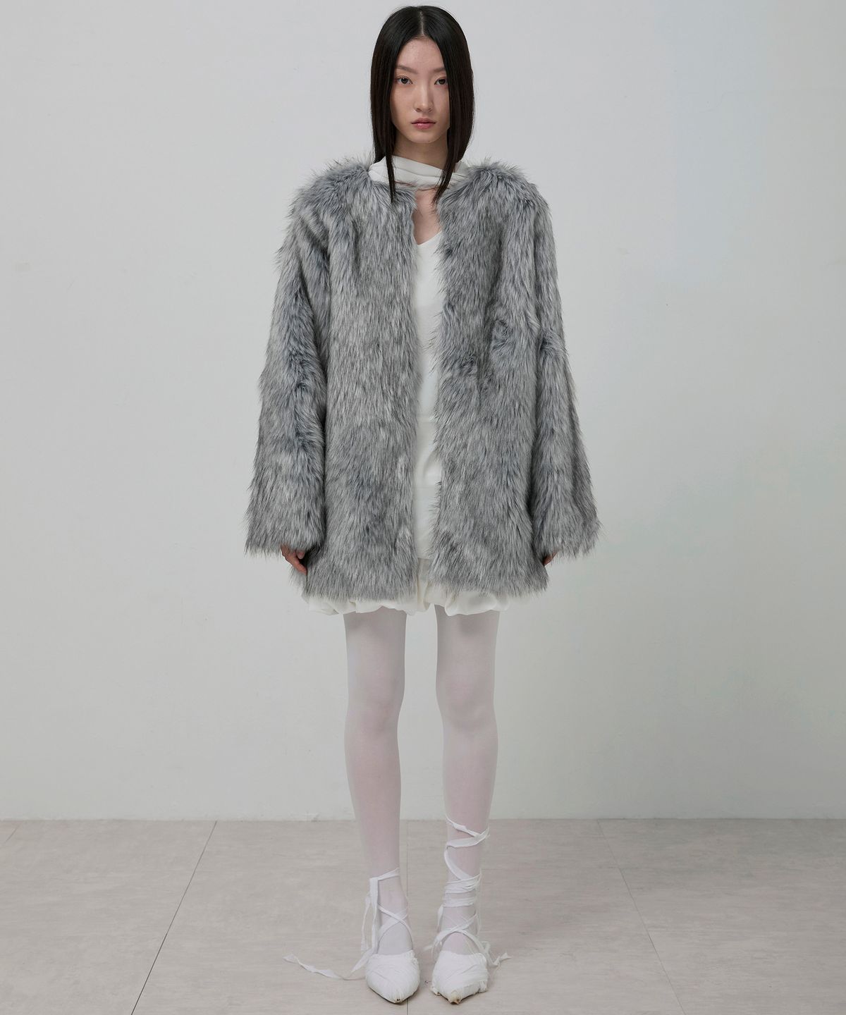 플레어업(FLAREUP) Fur Jacket (FL-046_Gray)