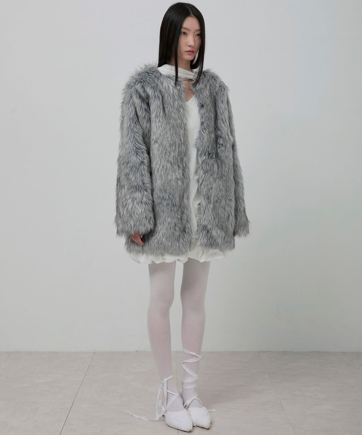 플레어업(FLAREUP) Fur Jacket (FL-046_Gray)