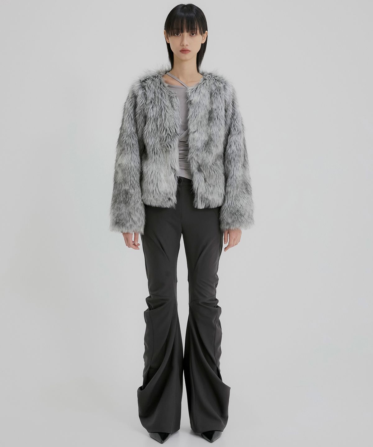 플레어업(FLAREUP) Fur Jacket (FL-046_Gray)