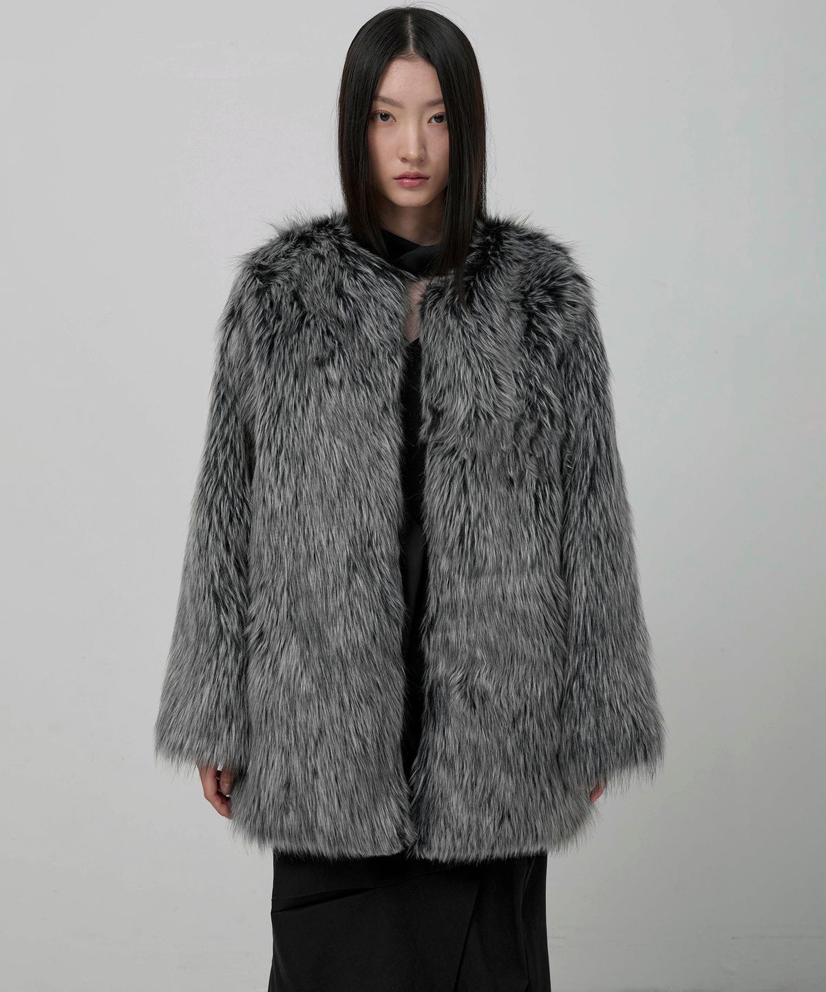 플레어업(FLAREUP) Fur Jacket (FL-046_Charcoal)