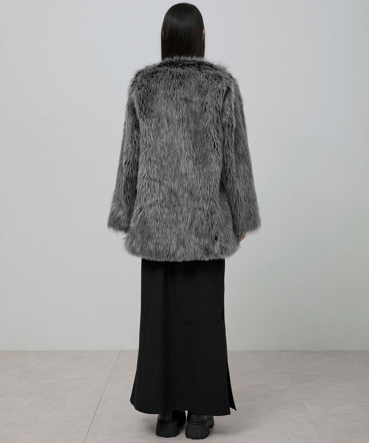 플레어업(FLAREUP) Fur Jacket (FL-046_Charcoal)