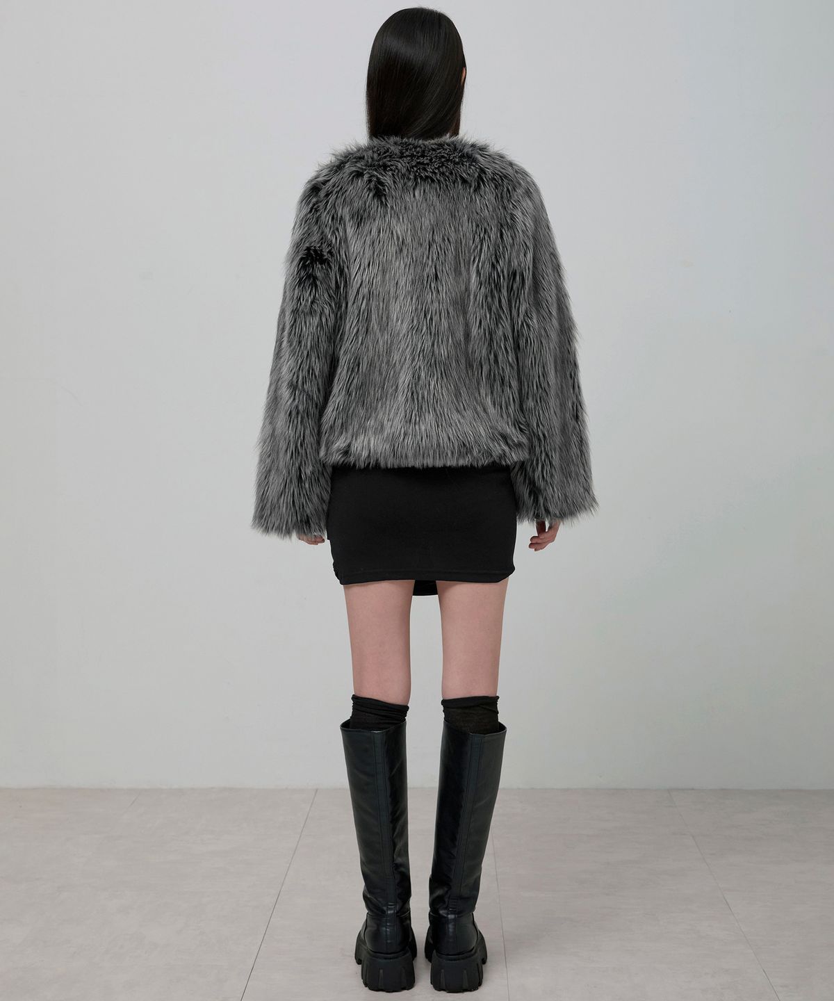 플레어업(FLAREUP) Fur Jacket (FL-046_Charcoal)