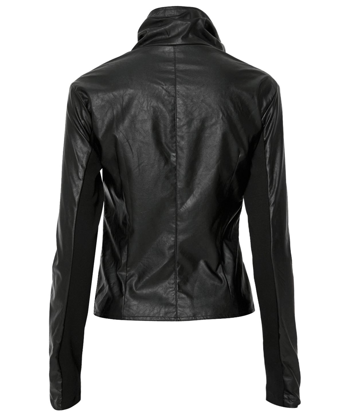 플레어업(FLAREUP) Asymmetrical Biker Leather Jacket (FL-047_Leather)