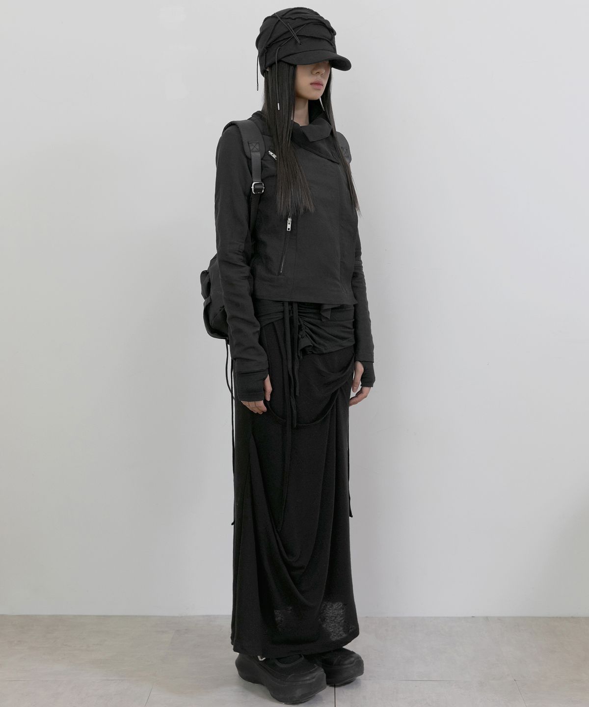 플레어업(FLAREUP) Asymmetrical Biker Jacket (FL-047_Black)