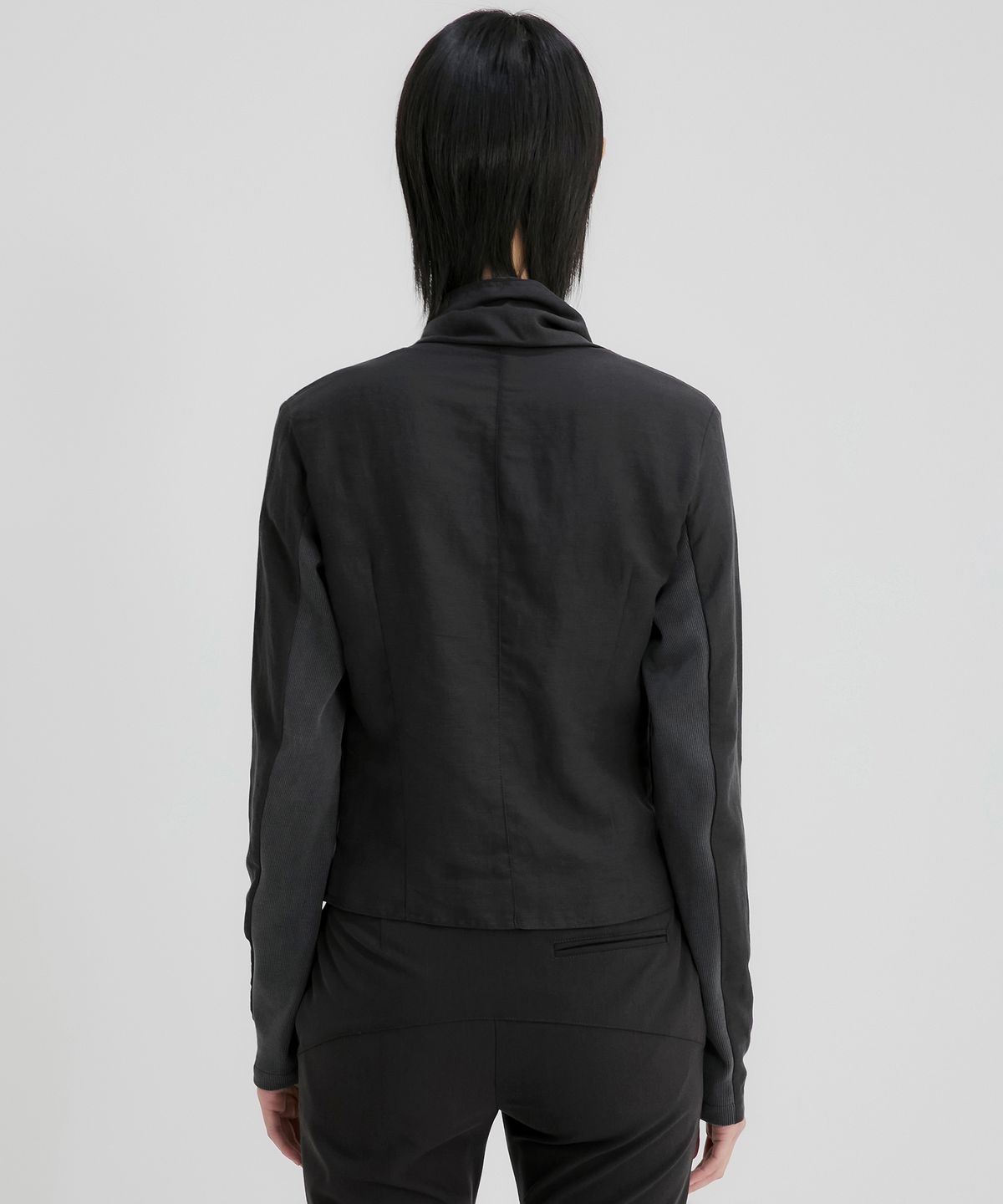 플레어업(FLAREUP) Asymmetrical Biker Jacket (FL-047_Black)