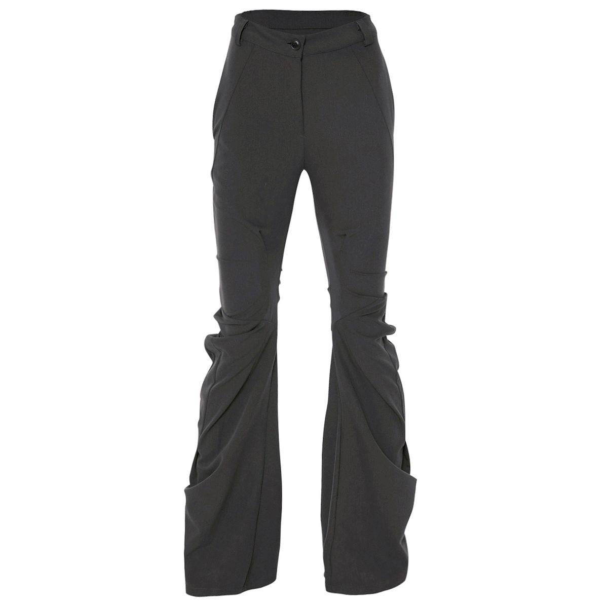 플레어업(FLAREUP) Asymmetrical Drape Pants (FL-245_Charcoal)