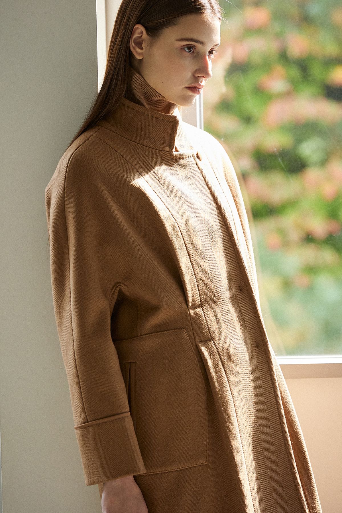 라펠 소로브(LAFELSORTOF) 울 블렌드 헤링본 더블 코트